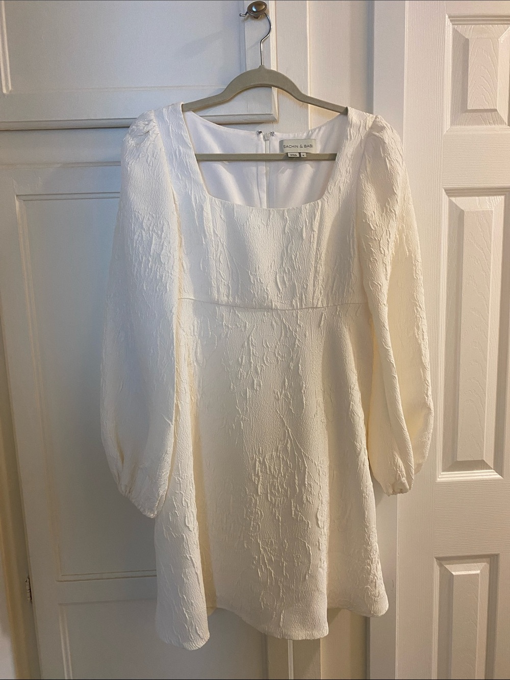 BHLDN embossed mini dress